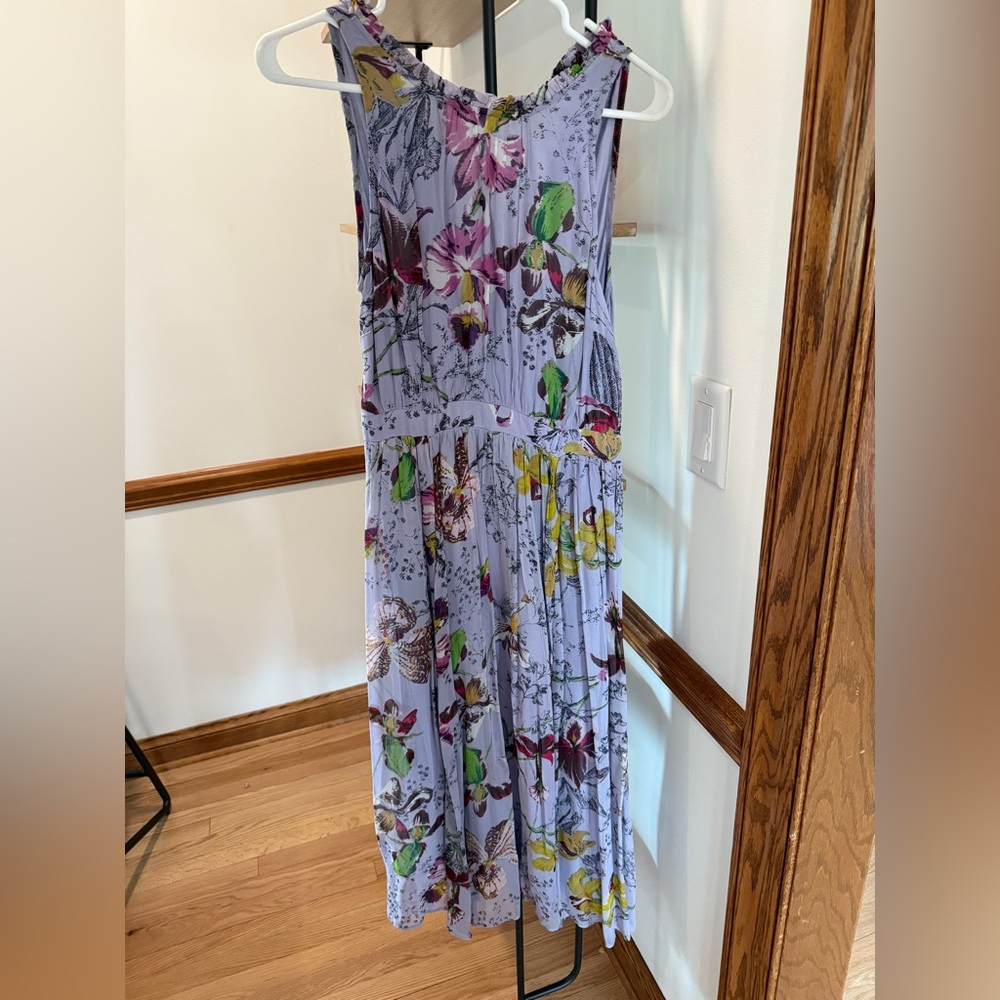 Anthropologie Lavender Floral Dress